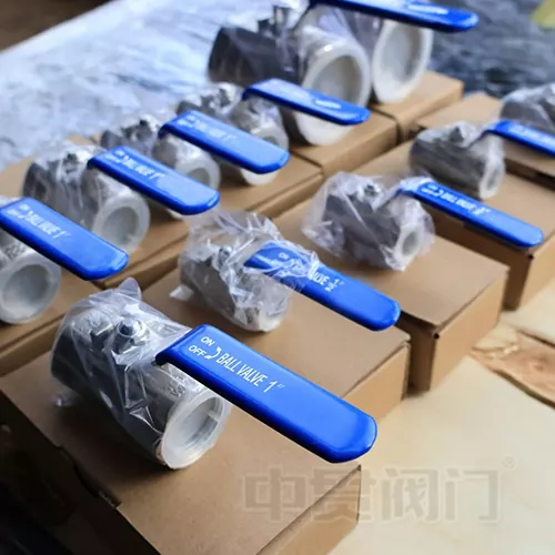 Manual 1 pc katup bola ujung berulir