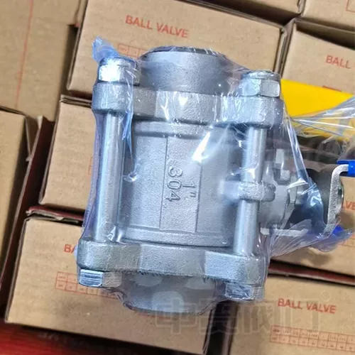 Manual 3pcs Berulir Katup Bola Ujung